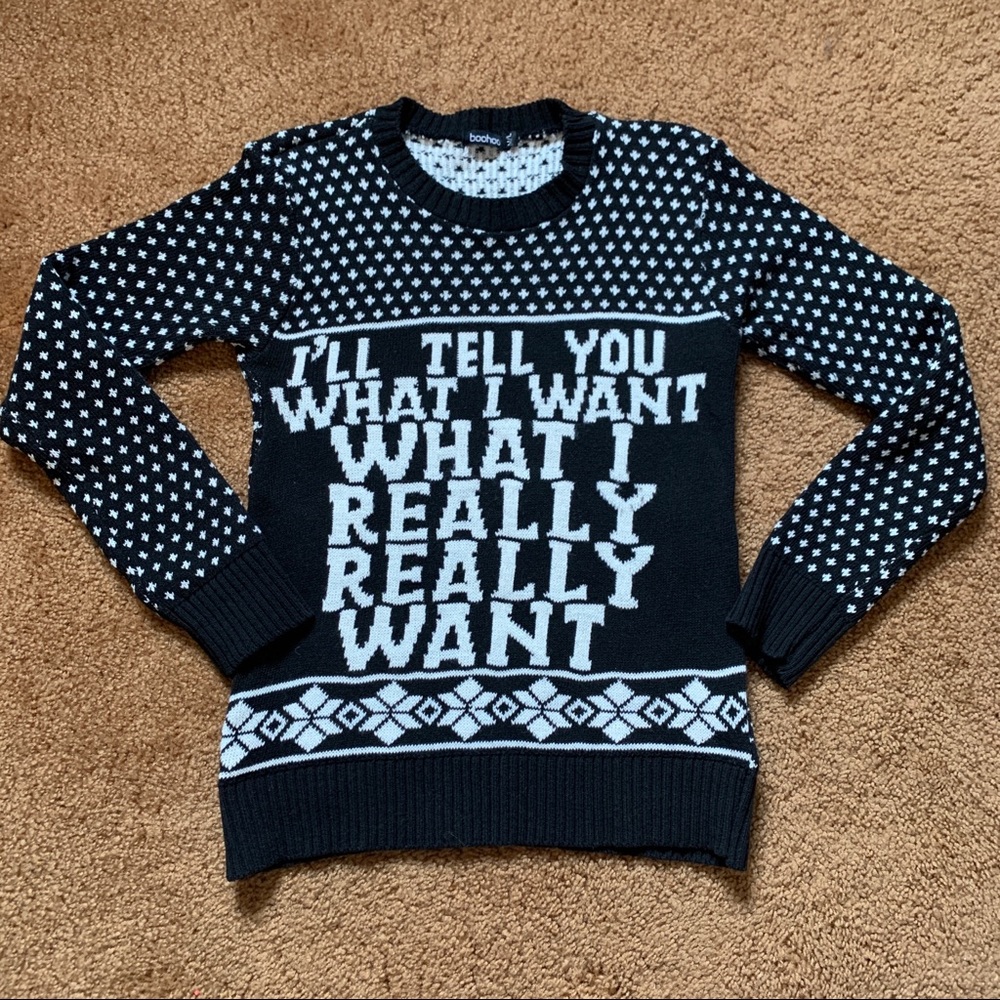BOOHOO Christmas Spice Girls sweater size M/L